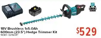 Total Tools 18v brushless 1x5.0ah 600mm (23.5'') hedge trimmer kit offer