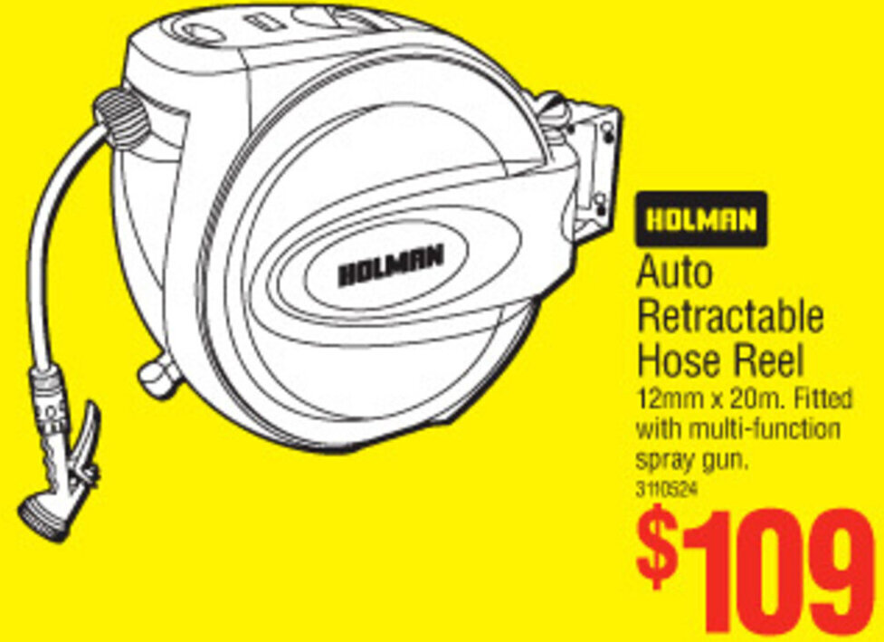 Holman Auto Retractable Hose Reel offer at Bunnings