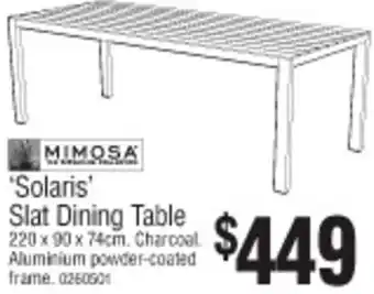 Bunnings Solaris Slat Dining Table offer