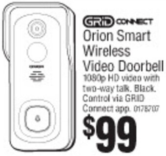 Bunnings Grid Connect Orion Smart Wireless Video Doorbell offer