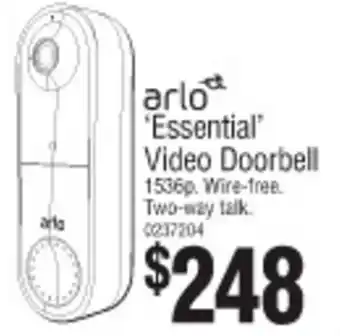 Bunnings Arlo Essential Video Doorbell offer