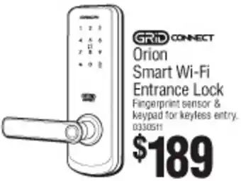 Bunnings Grid Connect Orion Smart Wi-Fi Entrance Lock offer