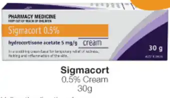 Pharmacy Best Buys Sigmacort 0.5% Cream 30g offer