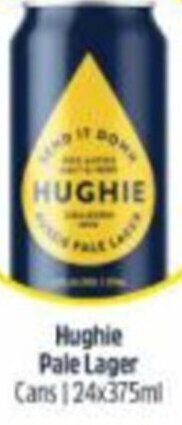 BWS Hughie Pale Lager 24x375ml offer