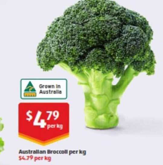 Australian broccoli offer at ALDI