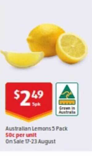 ALDI Australian lemons offer