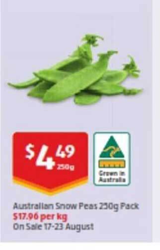 ALDI Australian snow peas offer