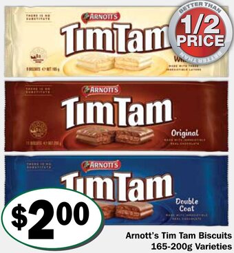 Friendly Grocer Arnott's Tim Tam Biscuits 165-200g Varieties offer