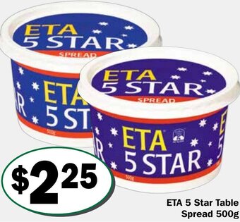 Friendly Grocer ETA 5 Star Table Spread 500g offer