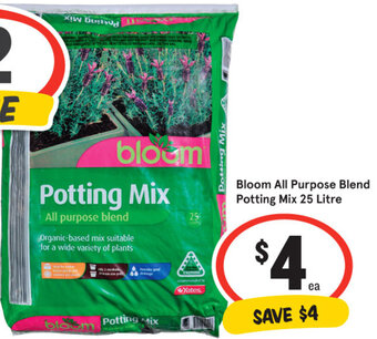 IGA Bloom All Purpose Blend Potting Mix 25 Litre offer
