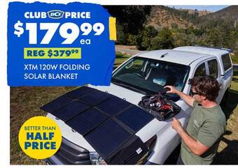 BCF Xtm 120w folding solar blanket offer