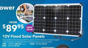 12v fixed solar panels