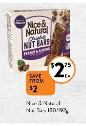 Foodworks Nice & natural nut bars offer