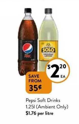 Foodworks Pepsi soft drinks offer