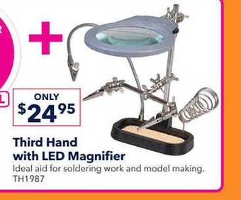 Jaycar Electronics Third hand with led magnifier offer