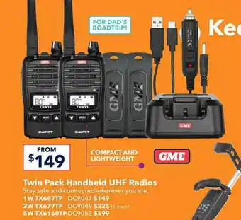 Twin pack handheld uhf radios gme