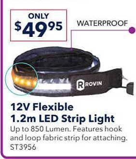 Jaycar Electronics 12v flexible 1.2m led strip light offer