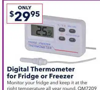 Jaycar Electronics Digital thermometer for fridge or freezer offer