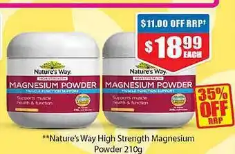 Chemist Warehouse Nature's way hugh strength magnesium offer