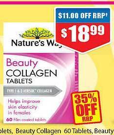 Chemist Warehouse Nature's way beauty collagen tablets offer