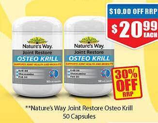 Chemist Warehouse Nature's way joint restore osteo krill offer