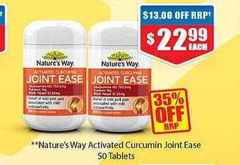 Chemist Warehouse Nature's way activated curcumin joint ease offer