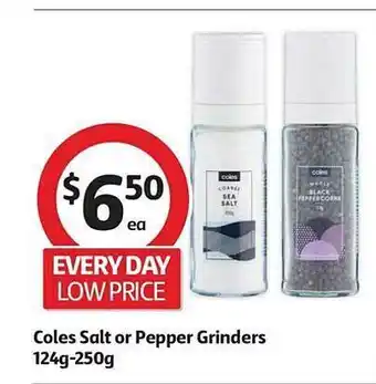 Coles Coles salt or pepper grinders offer