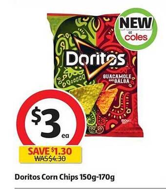 Coles Doritos corn chips offer