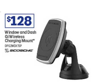 Officeworks Window and dash qi wireless charging mount offer