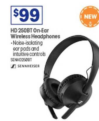 Officeworks Hd 250bt on-ear wireless headphones offer