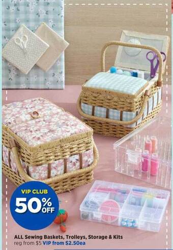 Spotlight All sewing baskets, trolleys, storage & kits offer