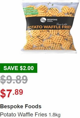 Costco Bespoke Foods Potato Waffle Fries 1.8Kg offer