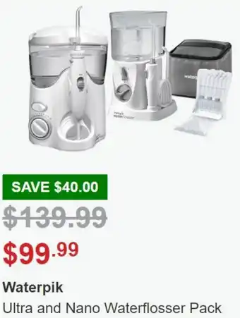 Costco Waterpik Ultra And Nano Waterflosser Pack offer