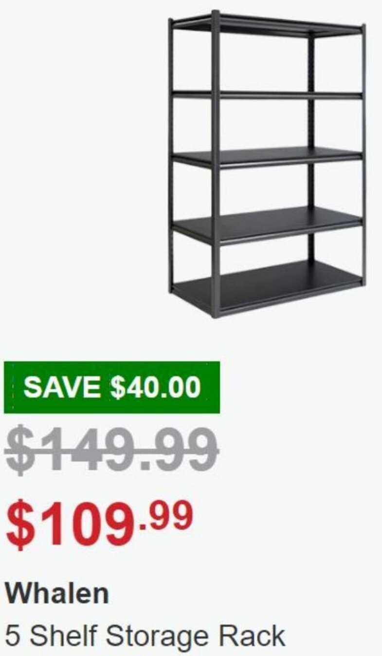 Whalen Storage Rack Costco Dandk Organizer