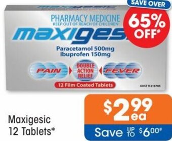 Maxigesic 12 Tablets