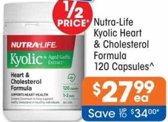 Good Price Pharmacy Nutra-Life kyolic Heart & Cholesterol Formula 120 Capsules offer