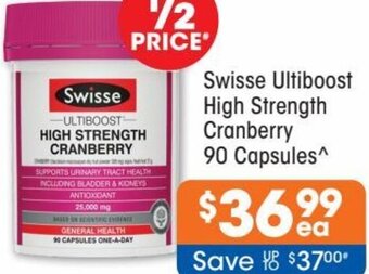 Good Price Pharmacy Swisse Ultiboost High Strength Cranberry 90 Capsules offer
