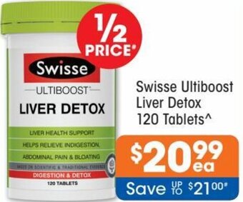 Good Price Pharmacy Swisse Ultiboost Liver Detox 120 Tablets offer