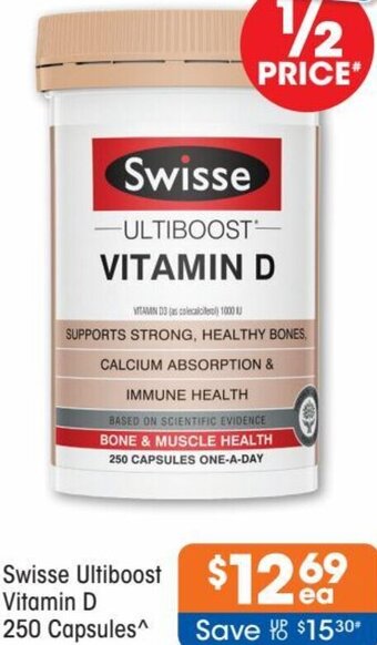 Good Price Pharmacy Swisse Ultiboost Vitamin D 250 Capsules offer