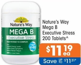 Good Price Pharmacy Nature's Way Mega B Executive Stress 200 Tablets offer