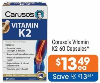 Good Price Pharmacy Caruso's Vitamin K2 60 Capsules offer