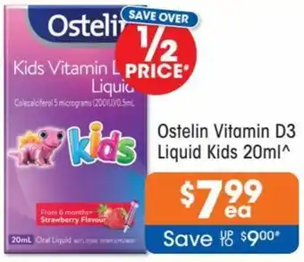 Good Price Pharmacy Ostelin Vitamin D3 Liquid Kids 20ml offer