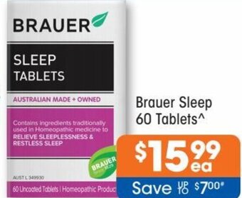Good Price Pharmacy Brauer Sleep 60 Tablets offer