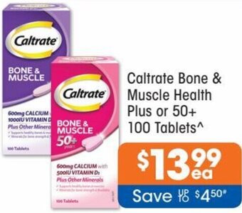 Good Price Pharmacy Caltrate Bone & Muscle Health Plus or 50+ 100 Tablets offer