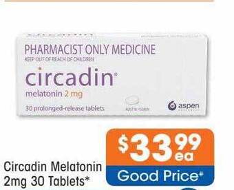 Good Price Pharmacy Circadin melatonin 2mg 30 tablets offer