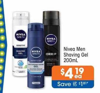 Good Price Pharmacy Nivea men shaving gel 200ml offer