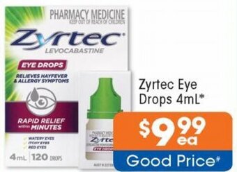 Good Price Pharmacy Zyrtec Eye Drops 4ml offer