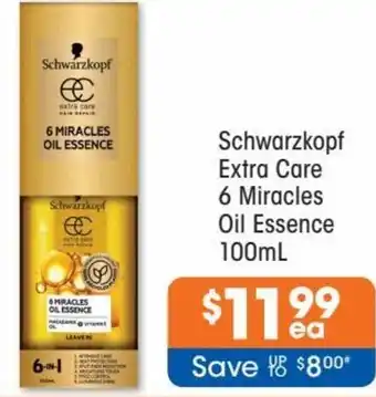 Good Price Pharmacy Schwarzkopf Extra Care 6 Miracles Oil Essence 100ml offer