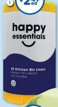Happy Essentials Bin Liners 25 Pack