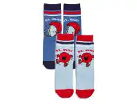 BIG W Mr. Men Kids 2-Pack Socks Sizes 2/5, 5/8, 9/12 offer